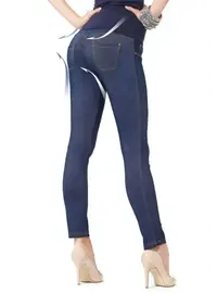 טייץ פוש אפ עם כריות נשלפות Leggings Jeans Push Up Marilyn, צבע: שחור,  מידה: M-L
