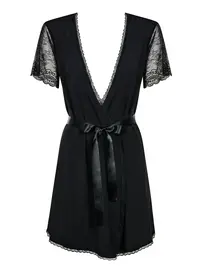 חלוק סקסי כולל חוטיני דגם MIAMOR, צבע: שחור,  מידה: 2XL