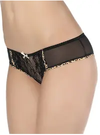 תחתונים דגם ברזילאי 1484, צבע: שחור,  מידה: L-4