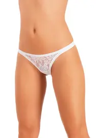 תחתוני טנגה דגם 1255, צבע: לבן,  מידה: S-2