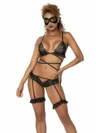 תחפושת חתולה 6400, צבע: שחור,  מידה: S-M