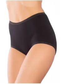 תחתונים גזרה גבוה לנשים כותנה 7005 (3 יחידות), צבע: שחור,  מידה: L-4