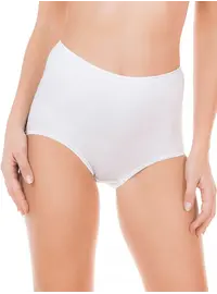 תחתונים גזרה גבוה לנשים כותנה 7005 (3 יחידות), צבע: לבן,  מידה: L-4