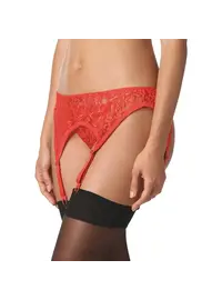 חגורת ביריות רצועות וחוטיני תואם 8888, צבע: אדום,  מידה: S-L (ONE SIZE)