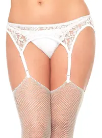 חגורת ביריות רצועות וחוטיני תואם 8888, צבע: לבן,  מידה: S-L (ONE SIZE)