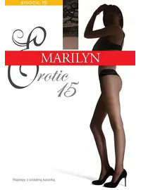 גרביונים עם חגורת תחרה 15 דינר EROTIC VITA BASSA גזרה נמוכה, צבע: שחור,  מידה: S-2