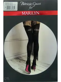 גרביונים מעוצבים איכותיים בעובי 60 דנייר GUCCI G15, צבע: שחור,  מידה: XS-S