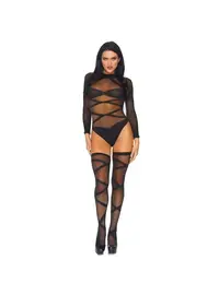 סט סקסי בגד גוף וירכונים 8471