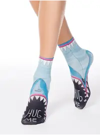 ​גרביים צבעוניים FANTASY 012, צבע: כחול,  מידה: ONE SIZE