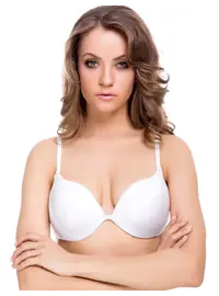 חזיית דאבל פוש-אפ עם ברזל דגם 1558, צבע: לבן,  מידה: 80B