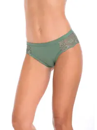 תחתון סליפ מכותנה 520C, צבע: כהוי ירוק,  מידה: M-3