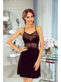 כותונת לילה TAIDA, צבע: שחור,  מידה: S-2