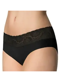 תחתון עם תחרה HIPSTER, צבע: שחור,  מידה: S-2