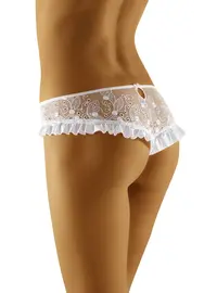 ​תחתון חוטיני תחרה דגם CHACONA, צבע: לבן,  מידה: S-2