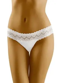 תחתון ​​כותנה עם תחרה ECO TI​, צבע: לבן,  מידה: M-3