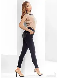 טייץ כותנה עם כיסים 180 דן Leggings Dolce C32, צבע: שחור,  מידה: S-M