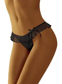 תחתון תחרה חוטיני MARINERA, צבע: שחור,  מידה: S-2