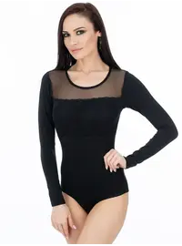 בגד גוף כותנה 4070, צבע: שחור,  מידה: L-XL