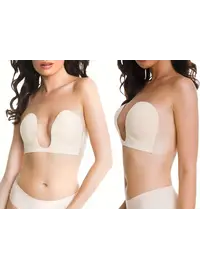 חזיית סיליקון נדבקת חזייה עם מחשוף עמוק | גב פתוח VIBRA