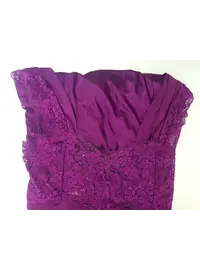 כותונת לילה מקסי סאטן  8304, צבע: סגול,  מידה: XL