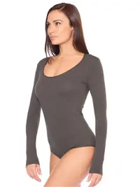 בגד גוף עם שרוול ארוך 4154, צבע: אפור,  מידה: S-M