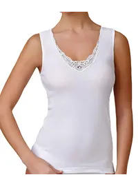 גופיית נשים 100% כותנה 9001, צבע: לבן,  מידה: M