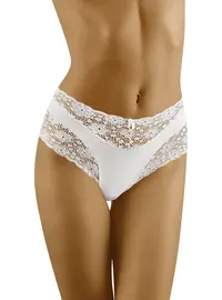 תחתון מיקרופייבר תחרה דגם MAJA, צבע: לבן,  מידה: S