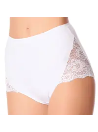 תחתוני כותנה גזרה גבוהה דגם 07, צבע: לבן,  מידה: L-4