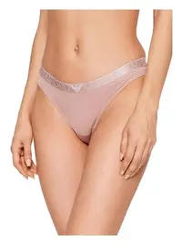 מארז 2 תחתוני חוטיני עם לוגו דגם 163333, צבע: ורוד,  מידה: M-3