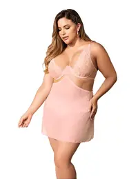 בייבי דול וסט 2 בתוך 1 7373X, צבע: אפרסק,  מידה: 2XL-3XL