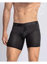 תחתוני בוקסר לגבר לריצה וספורט מקצועיים ואיכותיים  LEO 033330, צבע: שחור,  מידה: M-3