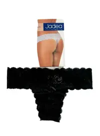 תחתון חוטיני תחרה דגם 1619, צבע: שחור,  מידה: S-2