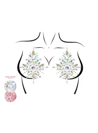 מדבקות סקסיות לפטמות עם קריסטלים 012, צבע אביזרים: MIX,  מידה: ONE SIZE