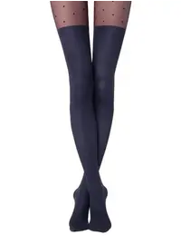 גרביונים דמוי ירכונים עם נקודות SENSATION, צבע: כחול,  מידה: S-2