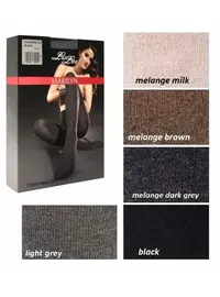 גרביון קשמיר 200 CASHMERE, צבע: אפור בהיר,  מידה: M-L