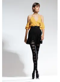 גרביונים מעוצבים  EXTRAVERT 50 DEN, צבע: שחור,  מידה: L-4