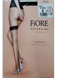 גרביונים דמוי ירכונים עם פס אחורי 20 דנייר 5759, צבע: שחור,  מידה: S-2