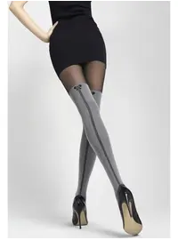 גרביונים מדוגמים עם גרבי חיקוי ZAZU J05