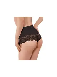 תחתון חוטיני גבוה עם תחרה FIGI 99, צבע: שחור,  מידה: M-3