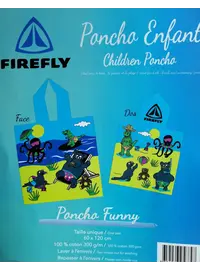 מגבת פונצ'ו עם כובע 100% כותנה, צבע אביזרים: Funny,  מידה: ONE SIZE