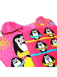 מגבת פונצ'ו עם כובע 100% כותנה