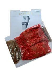 ירכונים עם סיליקון  13 דניר WHISPER, צבע: גוף/אדום,  מידה: S