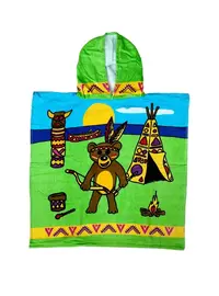 מגבת פונצ'ו עם כובע