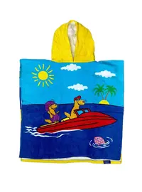 מגבת פונצ'ו עם כובע 100% כותנה, צבע אביזרים: Holidays,  מידה: ONE SIZE