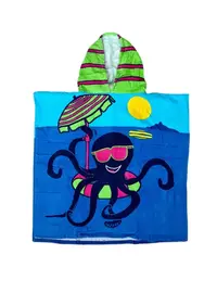 מגבת פונצ'ו עם כובע 100% כותנה