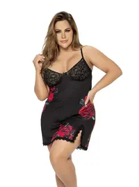 סט בייבי דול סאטן בשילוב תחרה 7438X