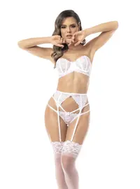 סט הלבשה תחתונה סקסי לבן MAPALE 8742