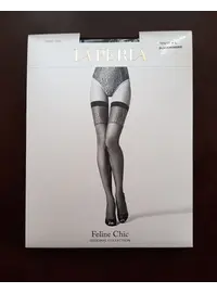 ירכונים עם סיליקון  8 דניר FELINE CHIC, צבע: שחור,  מידה: S