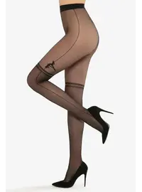 גרביון דמוי ירכונים  עם פינט של אישה רוקדת 20 דיינר RITA WZ.02, צבע: שחור,  מידה: S