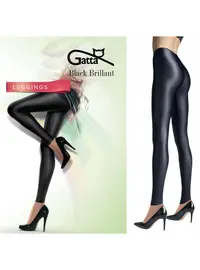 טייץ אטום ומבריק 120 דנייר BRILLIANT BLACK, צבע: שחור,  מידה: L-4